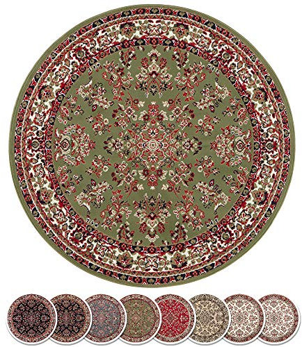 Teppich Boss - Design Kurzflor Orient Teppich Zabul orientalisch Perser Look, Farbe:Grün, Größe:180x260 cm