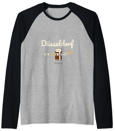 Düsseldorf Old Town Altbier Glass Beer from Düsseldorf Raglan Baseball Tee