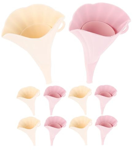 Cabilock Embudo De Cocina Multifunción Mini 10 Piezas Embudo De Plástico De Boca Ancha Colador Para Cocinar Y Enlatar