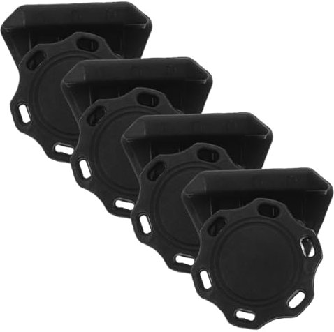 WOONEKY 4 Sets American Football Helm Visier Clips Schwarzes Kunststoffmaterial Schrauben Set Sichere Und Stabile Passform Ideal Für Fußball