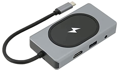 USB 3.0 Hub, 4K HD Dostoir Hubb Wireless Charge pour Les Données de Transfert pour Les Fonctionnalités de Carnet étendues