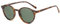 CIKJUK Sonnenbrille Kinder Polarisiert Rund Jungen Mädchen Klassisch Jugendliche Kinder Sonnenbrillen UV400 Schutz für 8-18 Jahre-Leopard/Grün