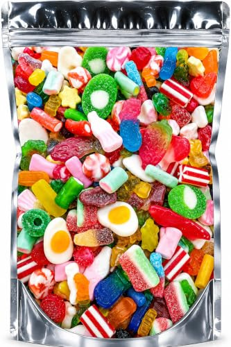 Pick and Mix Sweets 500g – Assorted Jelly, Gummy, Chewy & Fizzy Sweets | Pick and Mix Sweets Resealable Pouch For Sharing & Gifting-Bag for Birthdays, Parties & Kids