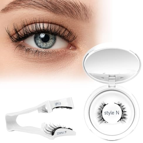 Ciglia Finte Magnetiche Naturali, Higu Clace Ciglia Magnetiche Con Applicatore, Ciglia Finte Senza Colla, Facili Da Indossare E Rimuovere, Magnetic False Eyelashes(Set N)