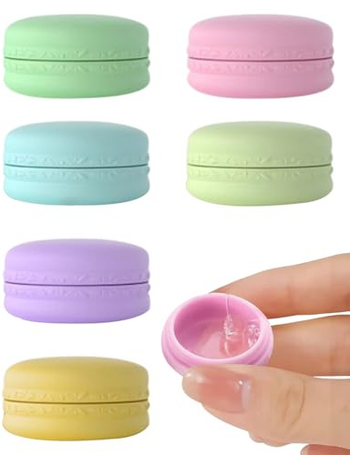 LEEQ 6pcs Döschen 10ml Sechs Farben Cremedosen, Leerdose Kleine Dosen Tiegel zum Befüllen Set mit Auslaufsicherem Deckel für Lotion Creme Lippenbalsame Kosmetik