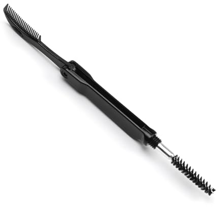 Cepillo de cejas de doble cabeza, cepillo de pestañas, peine de pestañas, cepillo de rímel, herramientas de aseo de maquillaje, herramientas de modelado de cejas