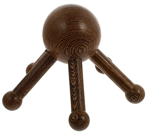Holzmassagegerät in Krallenform für Kopfhautmassage, 1 Stück | Beige, Holz mit Runden Ecken, Tragbares Format, für Kopf und Bauchmassage