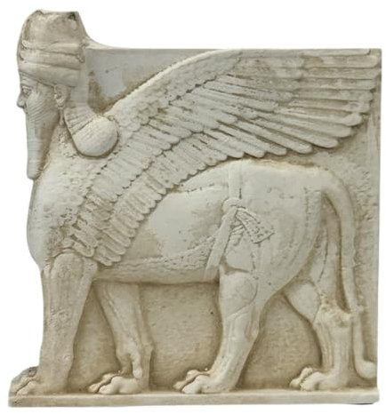Scultura mitologica greca Sfinge – Donna mitica fatta a mano con corpo di leone – Statua in gesso duro