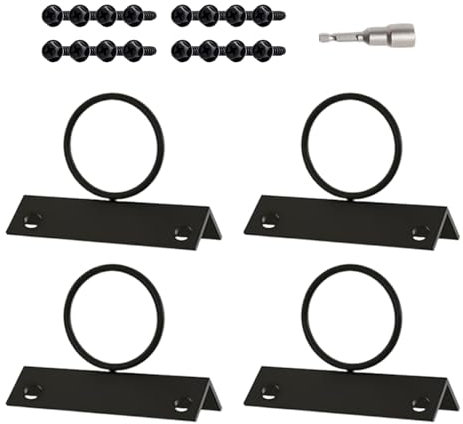 Support de Corde de Fixation | Porte-Corde Décoratif pour Clôture Quatre Pièces | Fixation Robuste et Polyvalente pour Quais Rampe Escalier Plateforme