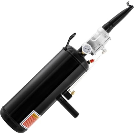 Booster per Pneumatici Professionale 9L, Compressore d'Aria Portatile 87-116 PSI con Manometro a Glicerina, per Gonfiaggio Rapido di Pneumatici Auto, Moto, Camion e Trattori