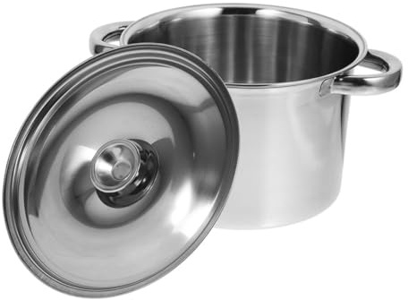 Cabilock Marmite à Soupe Acier Inoxydable Épais avec Couvercle Capacité Casserole Polyvalente pour Bouillir Mijoter Résistant à Usure pour Cuisine Familiale et Professionnelle