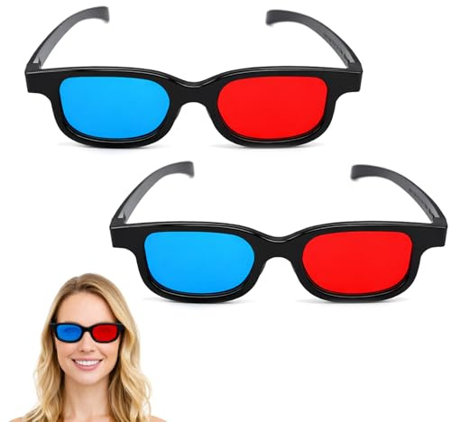 AONAYO Lot de 2 paires de lunettes 3D - Pour téléviseur, films et jeux PC - Verres anti-buée et anti-rayures