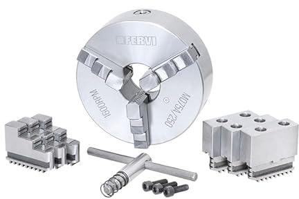 Mandrino di precisione autocentrante Fervi 3+3+3 griffe per tornio FERVI M075A/250