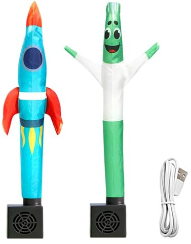 Aufblasbarer Tanzmann – 50 cm Puppe mit Wackelarmen und beweglichem Körper | Schreibtisch Dekoration mit Gebläse | Für Wohnzimmer, Außen, Innen, Gewerbe, Laden, Zuhause Party Spaß