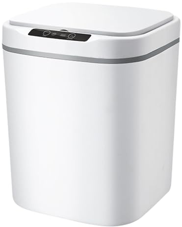 Yulokdwi Bote de basura sin contacto, Bote de basura automático, Papelera inteligente rectangular, de inteligente de 15 litros, contenedores de reutilizables para cocina, sala de