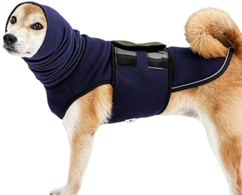 Chaleco antitormenta para perros Abrigo Transpirable Ajustable Con Capucha | Chaleco Antiestrés Canino Para Tormentas, Truenos, Vacaciones, Al Aire Libre, Viajes, Hogar Y Visita Al Veterinario