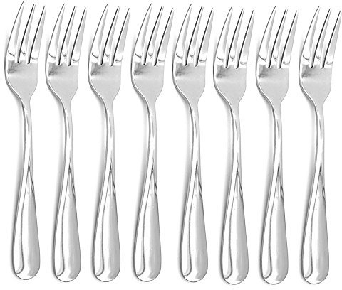 ERCENTURY Stainless Steel Fork Set, Salad, Dessert & Appetizer Forks, 8 pcs, 5.4 Inch