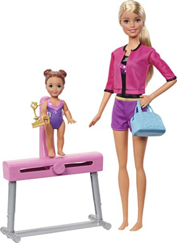 Gymnastics Coach Dolls & Playset