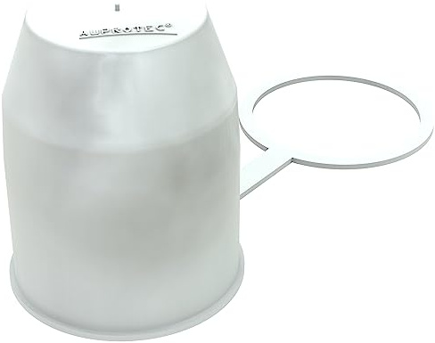 AUPROTEC Schutzkappe Anhängerkupplung mit Sicherungsring Kugelschutzkappe Abdeckkappe mit Schlaufe für Auto Kugelkopf-Kupplung weiß