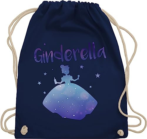 Turnbeutel Rucksack - Frauen Geschenk Damen - Ginderella I Gin Liebhaberin I Ginliebhaberin I Alkohol Prinzessin - Unisize - Navy Blau - saufrucksack brauttaschen jga sauf beutel accessories