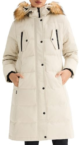 Orolay Abrigo Largo Acolchado de Chaqueta de Invierno para Mujer Pelícano XXL