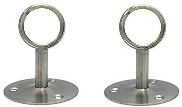NELXULAS Tringle de placard robuste en acier inoxydable avec vis assorties (3,8 cm, argenté)