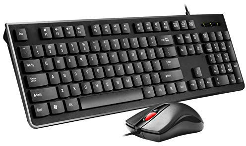 1 Unidades Teclado Teclado Ratón Silencio Ultra Delgado Casa Oficina Teclado con Cable Interfaz USB Ordenador