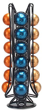 Ever Rich ® 24/36 Pcs Coffee Capsule Holder Compatible With Nespresso VertuoLine Coffee Capsules (24 BLACK)