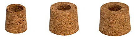 Lauschaer Glas , Rosenkugel Korken, Ersatzkorken für Gartenkugeln mit Einer Öffnung von 22-35 mm, 3 Stück Sortiert (3 Korken)