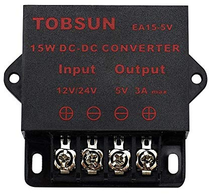 HOMELYLIFE DC 12V 24V to DC 5V 3A 15W Step Down Buck Converter Voltage Regulator Reducer Power Converter Mini Module Transformer