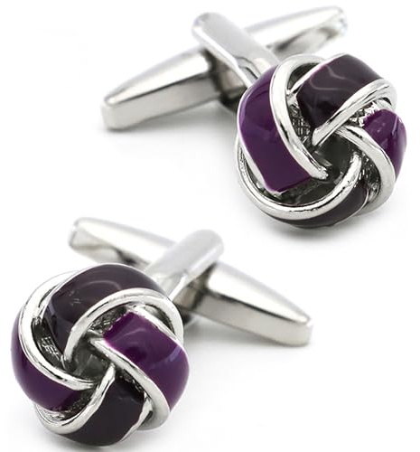 Jonwo Boutons de manchette en forme de nœud dans une boîte cadeau pour homme et femme, usage quotidien, travail, mariage, fête, smoking, cadeau d'anniversaire