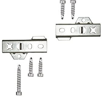 Fissaggio invisibile per terrazze in acciaio inox e metallo, 50 pezzi, con viti VA17