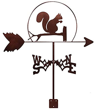 CAZARU Wetterfahne Vieh Chipmunk Traktor Wetterfahne Messwerkzeug Edelstahl Wetterhahn Windrichtungsanzeige für Garten Terrasse Hof Ornament Dekoration