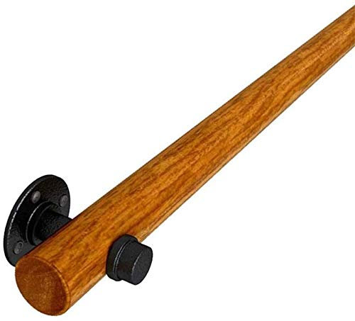 Handrails for Stairs Indoor Outdoor Stair Handrail Handrail Wooden Handrail, Non-Slip Solid Wood Stair Handrails Home Against The Wall Indoor Loft Elderly Railings Handrails Corridor Support Rod ( Siz