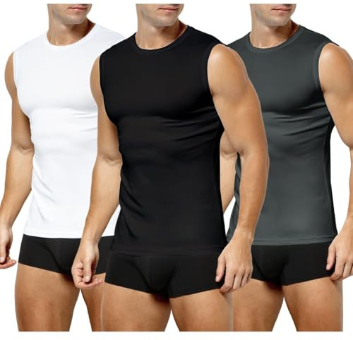 Casey Kevin Sport Funktionsunterhemd Tank Top Herren Unterhemd Athletic für Männer Ärmellos Achselshirts Tankshirt für Training Fitness Bodybuilding, L