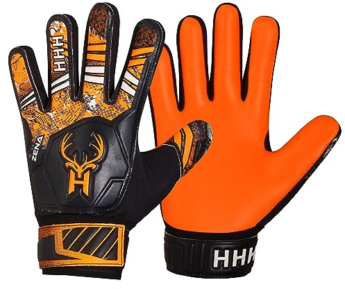 HHH Guantes de Portero de fútbol para niños, Guantes de Portero de fútbol Juvenil con Palmas de látex de 4 mm y excelente Agarre