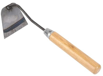 Michear Weeding Puller Garden Hoe Hand Tool,Stainless Steel Hand Hoe with Wood Handle Multipurpose Transplanting,Loose Soil Tool,Pulling Tool,Planting Vegetables Farm Tool (Square hoe)