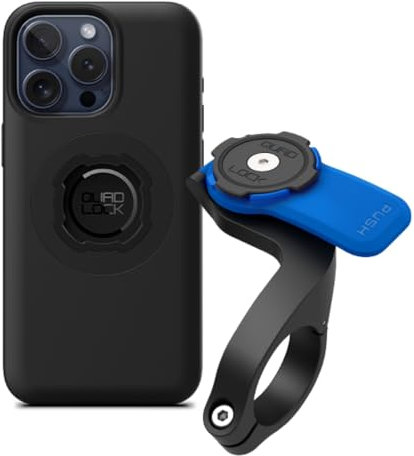 QUAD LOCK Out-Front Handyhalterung Fahrrad mit iPhone 15 Pro Max MAG Handyhülle