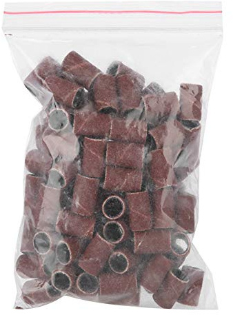 Nagelslipband 100-pack 0.7cm Manikyr Pedikyr Tillbehör för Akryl Gelnaglar, Fint Sand 180 Grit Slipning och Polering för Borrmaskin, Profesionell Hemma Bruk