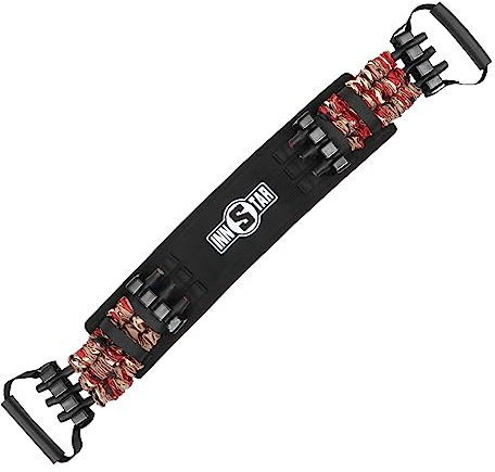 WESIEVYA Brust-Expander Mit Elastischem Widerstandsband Chest Expand Puller Für Bankdrücken-zugseil-Training Bequeme Griffe Hoher Zugkraftwiderstand Leicht Zu Transportieren Und Aufzubewahr
