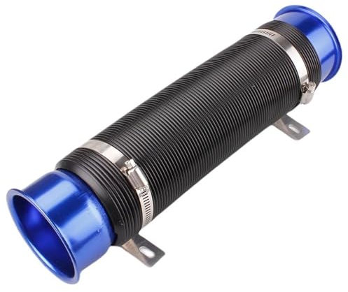 RYLFEQER Lufteinlässe 1 Stücke 76 MM Auto Cold Air Turbo Intake Einlassrohr Einstellbare Flexible Kanalrohr Autoteile Motor Lufteinlass Schlauch(Blue)