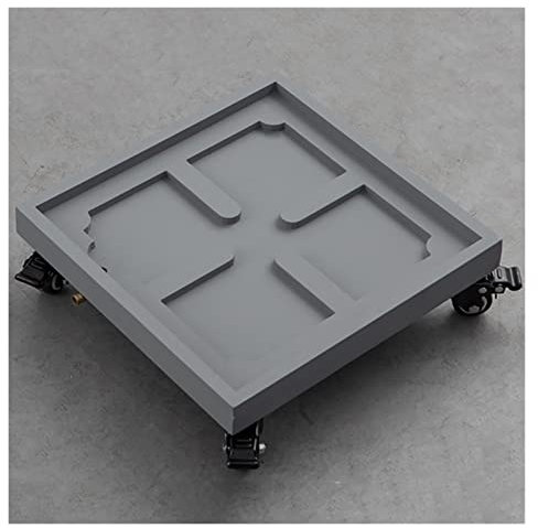 CAFIEDR Quadratischer Pflanzenständer, Caddy, Untersetzer mit Rollen, robuster Pflanzenständer mit Rollen, Topfwagen, Untersetzer mit Rädern, Transportwagen für Topfblumen(Grau 36cm)