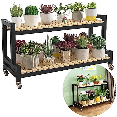 Soporte de metal para plantas de 3 niveles, para interiores y exteriores, estante de exhibición de jardín para balcón, sala de estar, decoración de muebles.