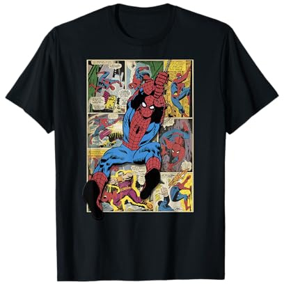 Marvel Spider-Man Comic Book Page Print T-Shirt