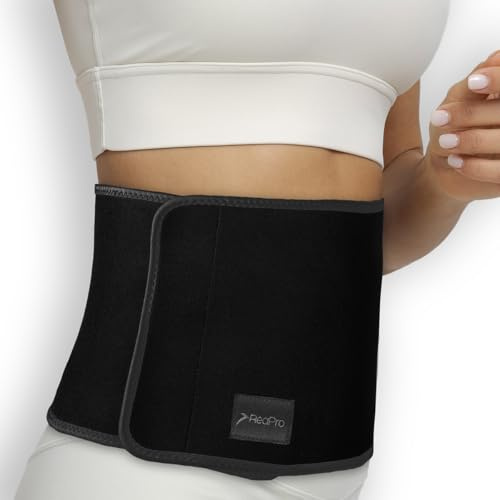 ReaPro Ceinture lombaire réglable avec fermeture - Bandage élastique pour le bassin et la colonne vertébrale - Soutien lombaire en cas d'hernie discale - Ceinture rénale pour femme - Ceinture de