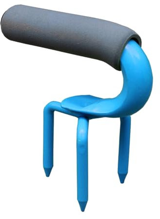 Gartenkralle mit 3 Zinken, Handbuch Kultivator Erdkralle, grabegabel, Vertikutierer, Unkrautentferner, gartenwerkzeug, Handgrubber, Bodenlockerer, Gartenfräse, Hand Umgraben Gerät (Blau)