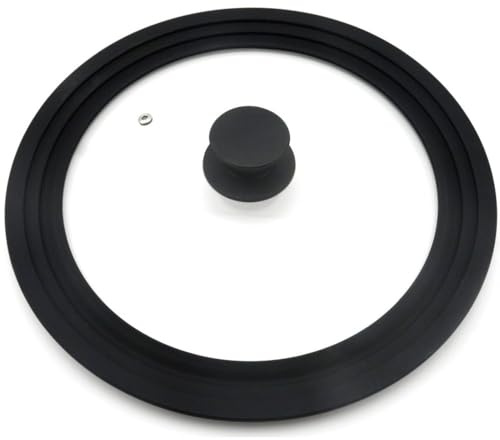 Sola - Coperchio universale ventilato in silicone per padelle, pentole e padelle, coperchio in vetro temperato con bordo in silicone resistente al calore, adatto per pentole da 28 cm, 30 cm e 32 cm
