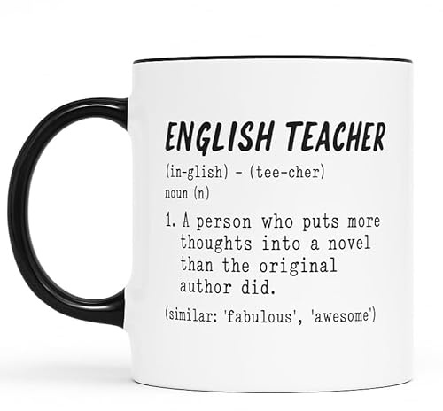 Gift Island English Teacher Mug | English Teacher Gifts | Funny Coffee Mug - Birthday Gift | Secret Santa | Gift for Colleague, Friend, School 11oz Black Handle