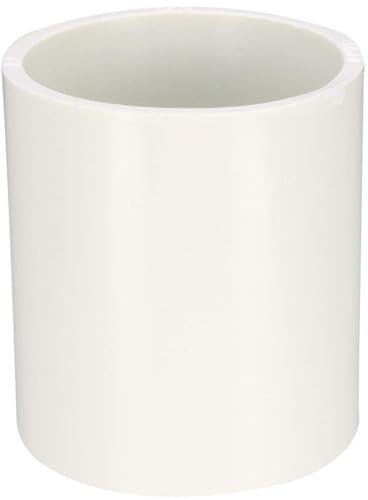 TA-VIGOR 1Pcs 50mm Straight Metric PVC Pipe Fittings, Solvent Weld Slip Coupling Connectors, Plumbing Adapter Joints for Garden Water Pipe and Irrigation System Connections