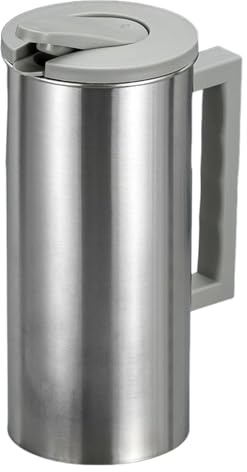 Jarra térmica para bebidas, recipiente de acero inoxidable, jarra resistente a fugas, accesorio duradero para verter bebidas, dispensador de agua ligero que retiene el calor con mango de tapa